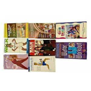 Workout Health Fitness Walk Exercise VHS Videos Lot  Seniors (8 Tapes)